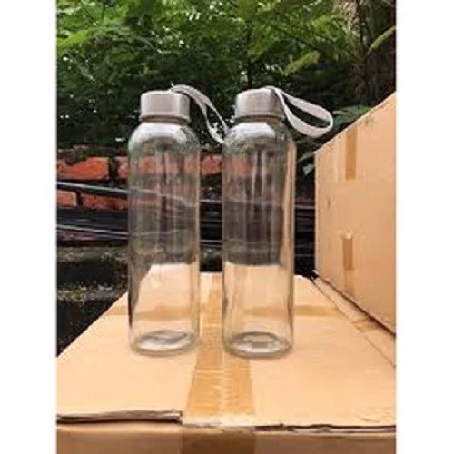 Chai thủy tinh 500ml có nắp đậy dây xách CL16