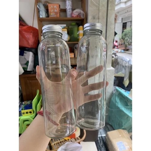 Chai thủy tinh 500ml tròn nắp nhôm CL15