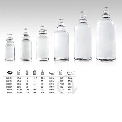 Chai tinh dầu thủy tinh 100ml CL11