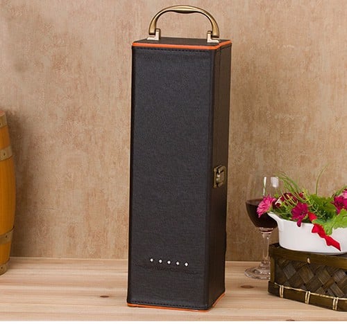 HR – Hộp da đựng rượu vang HR08