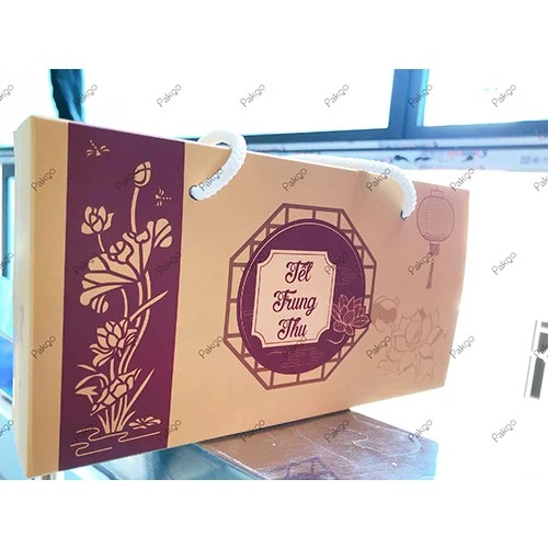 Hộp bánh trung thu hộp 2 bánh màu vàng TT02