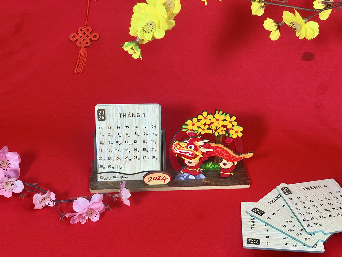 Lịch gỗ để bàn LB03