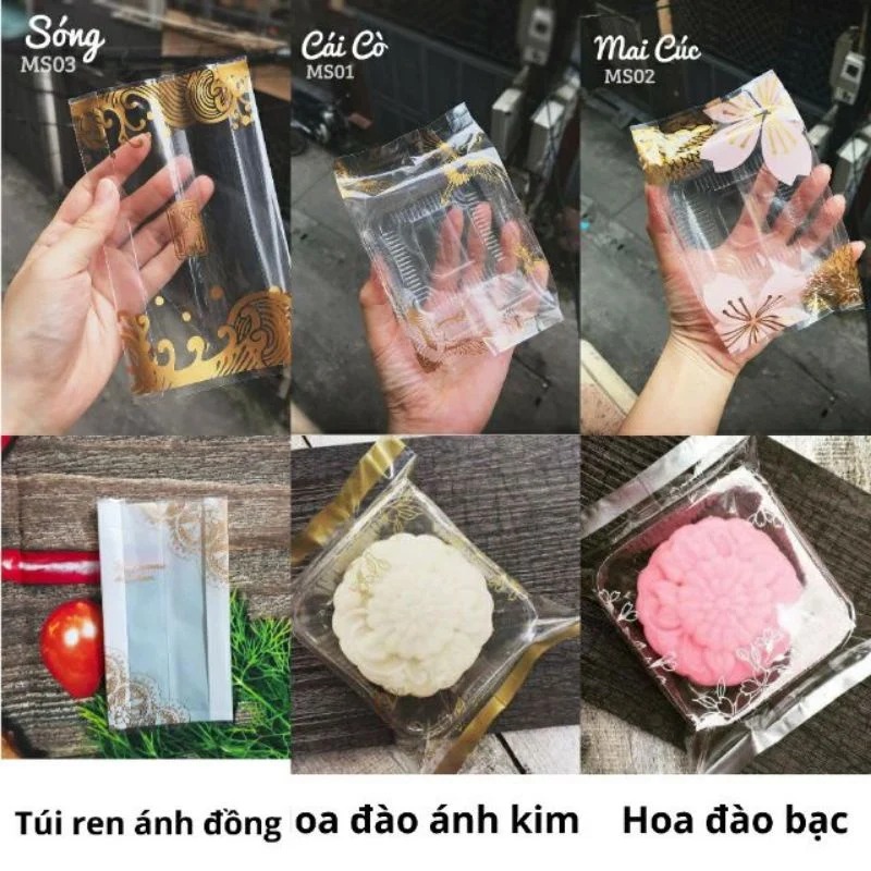 Set khay và túi đựng bánh trung thu