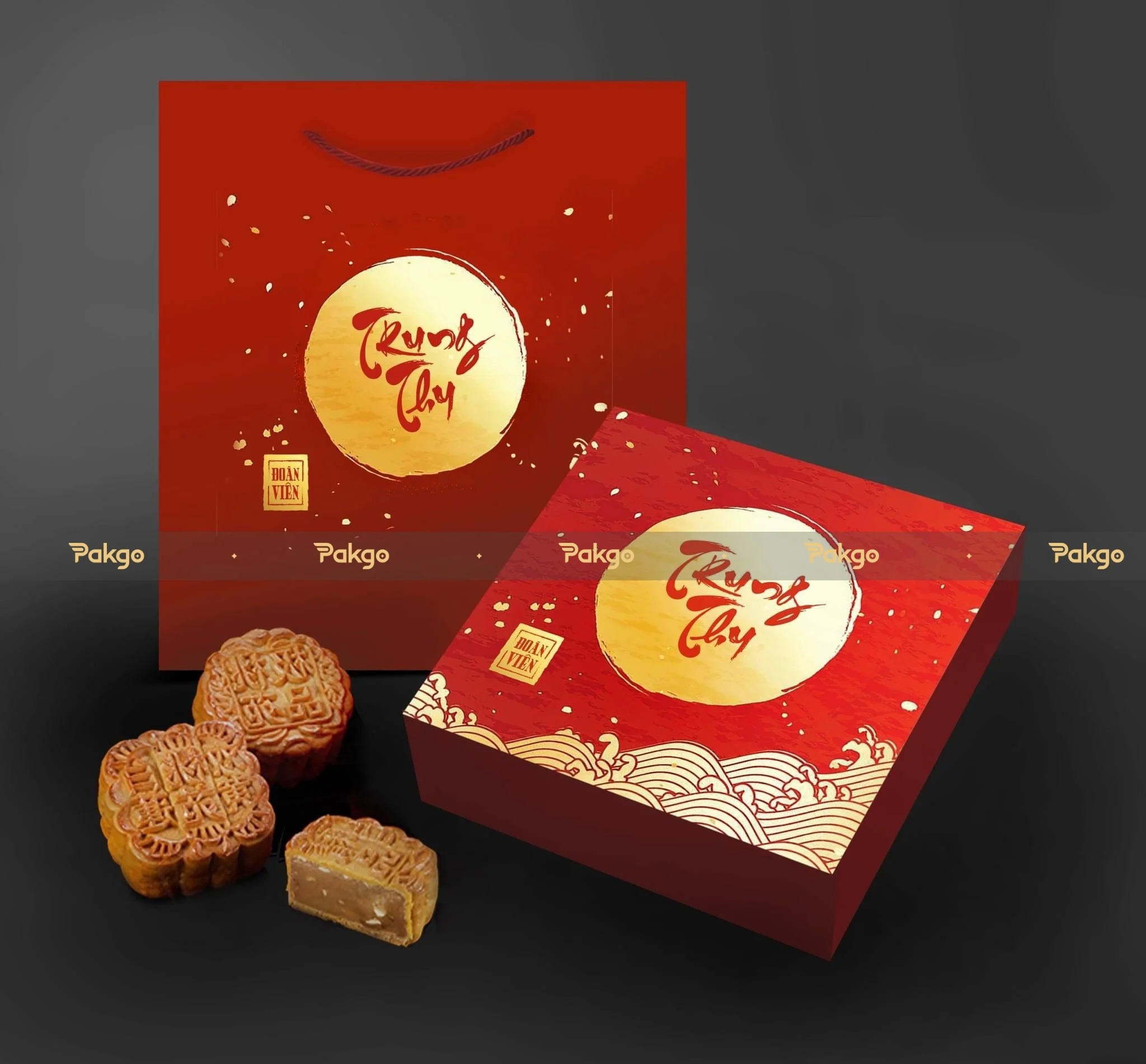 Vỏ hộp bánh trung thu bao diêm 4 bánh