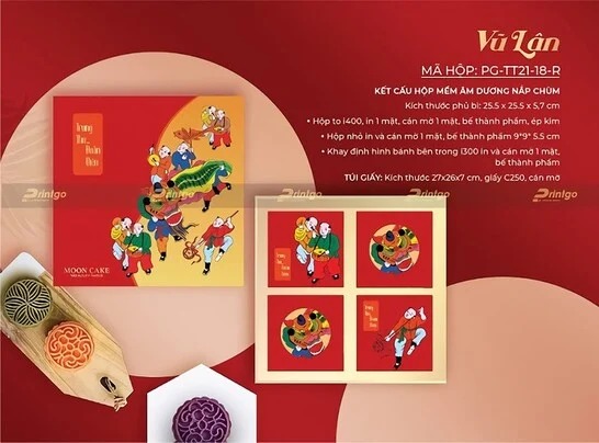 Vỏ hộp bánh trung thu Vũ Lân PG-TT21-18-R