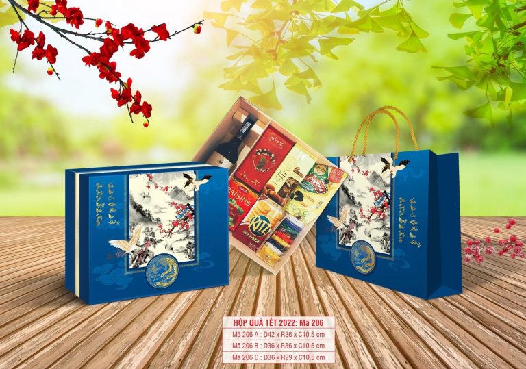 Vỏ hộp quà tết 2022 – Mã TD-206C (36*29*10.5)