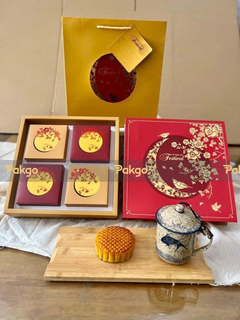 Vỏ hộp bánh trung thu Kim Hoa 4 bánh