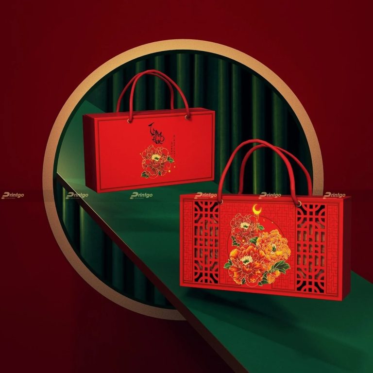 Vỏ hộp bánh trung thu Mẫu Đơn 2B