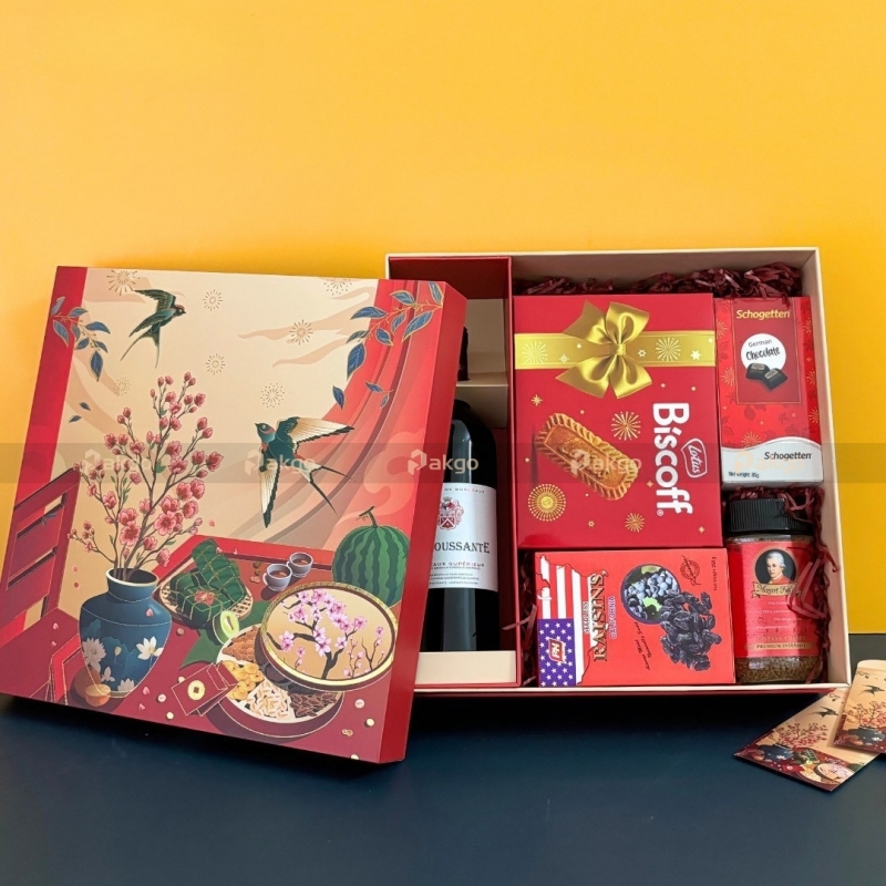 Mẫu hộp quà tết Giao Thừa quy cách chắc chắn Mẫu hộp quà tết Giao Thừa quy cách chắc chắn