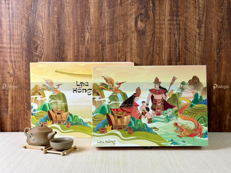 Mẫu hộp quà tết Lạc Hồng đậm dấu ấn văn hóa Mẫu hộp quà tết Lạc Hồng đậm dấu ấn văn hóa