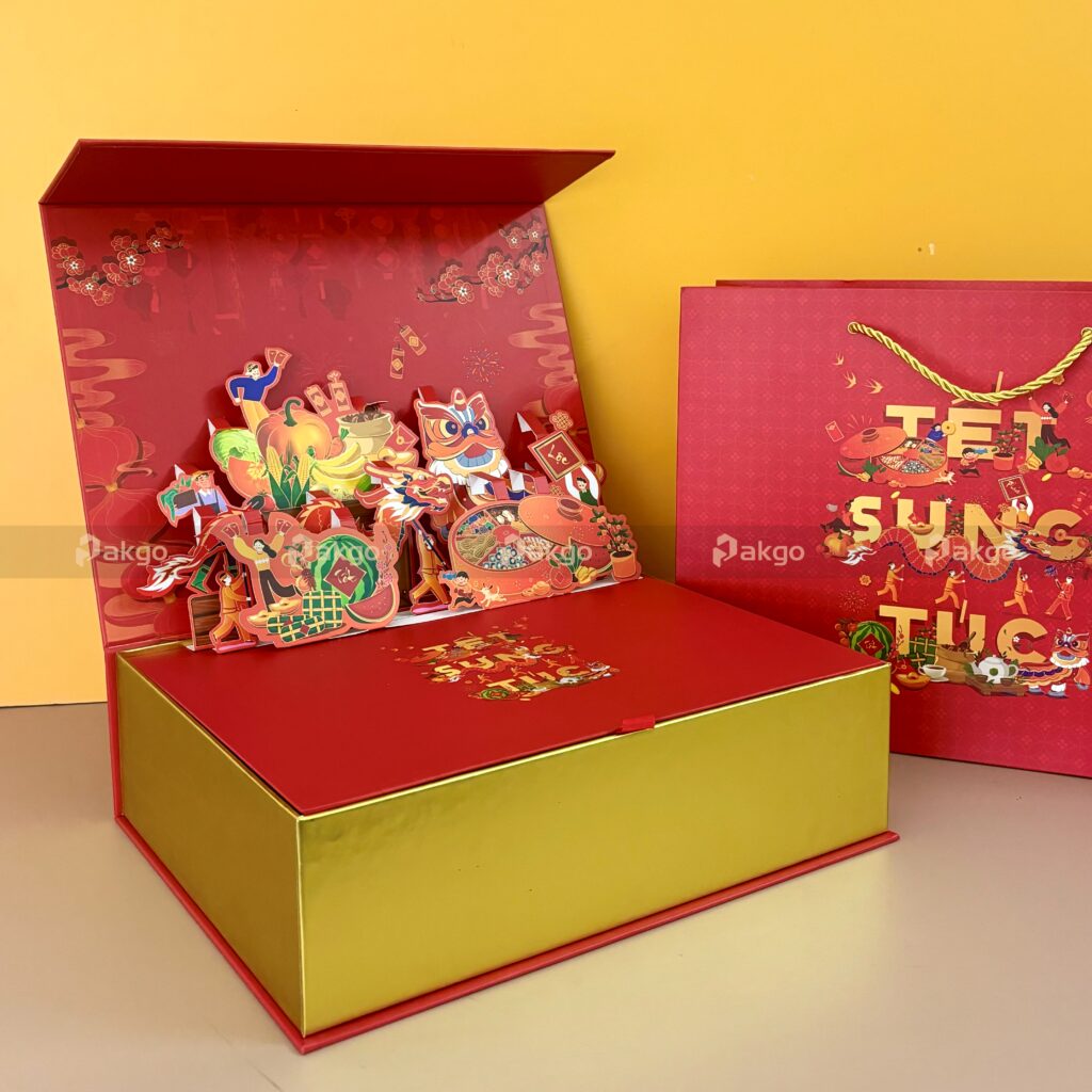 Kích thước hộp quà tết Popup 3D Kích thước hộp quà tết Popup 3D