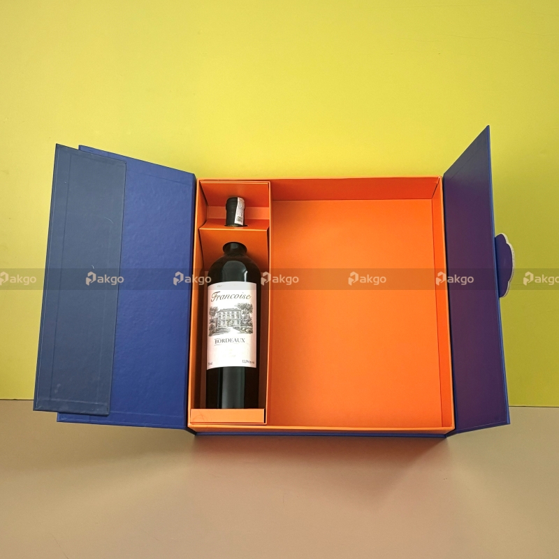 Mẫu bao bì tết Ngũ Phúc khay đựng rượu sang trọng Mẫu bao bì tết Ngũ Phúc khay đựng rượu sang trọng