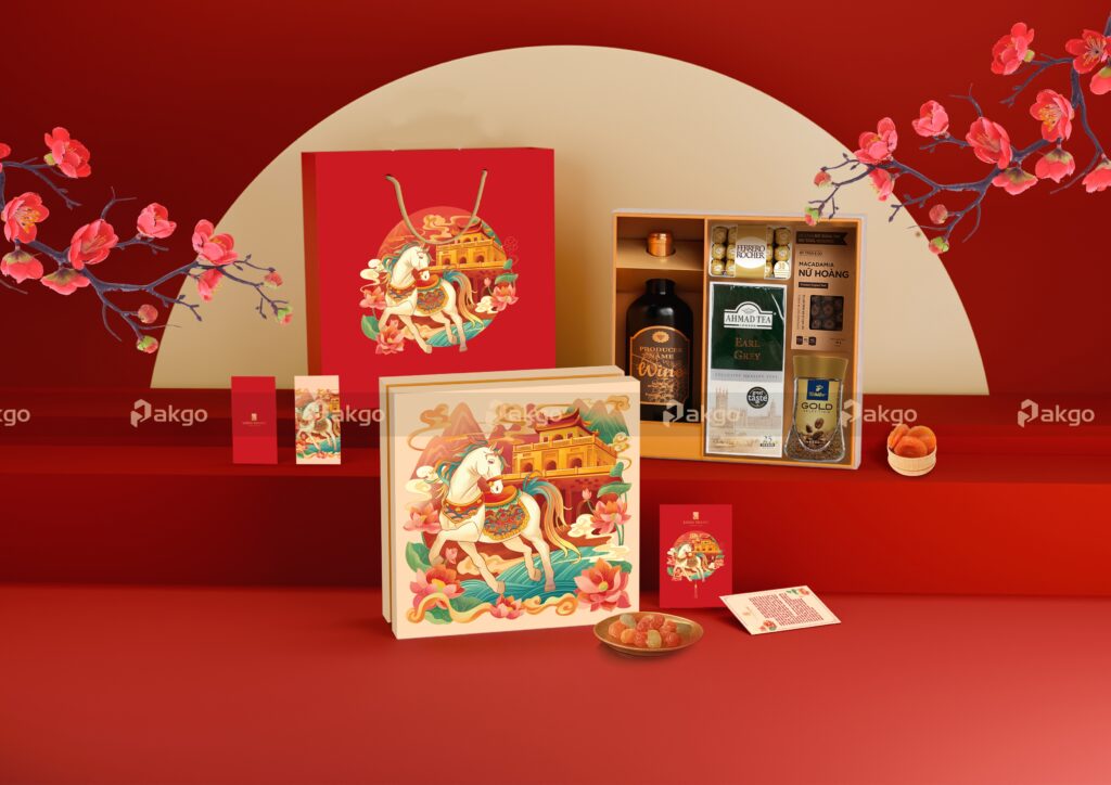 Mẫu bao bì tết Bạch Mã chỉn chu Mẫu bao bì tết Bạch Mã chỉn chu