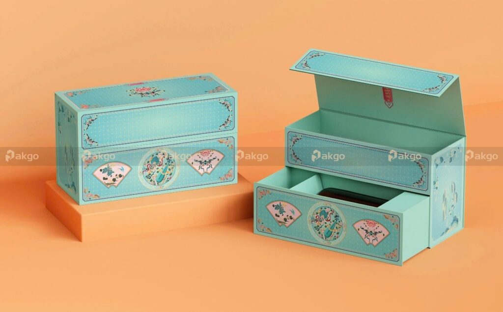 Mẫu bao bì tết Ngọc Minh Niên 2 tầng trang nhã Mẫu bao bì tết Ngọc Minh Niên 2 tầng trang nhã