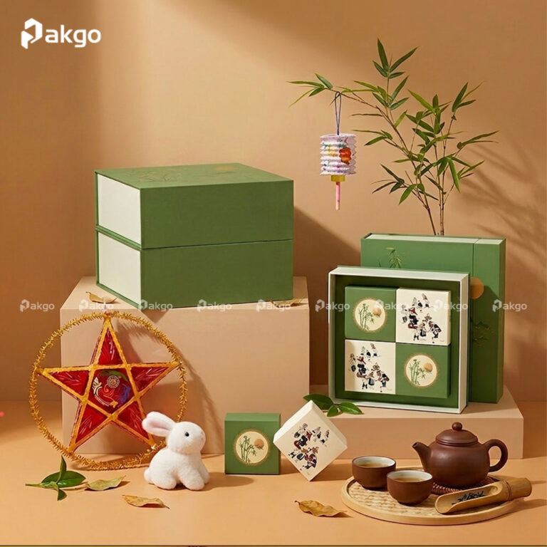 Hộp trung thu cao cấp 4 bánh – Thanh Trúc